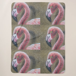Vogel-Flamingo-Rosa versieht des Sherpadecke
