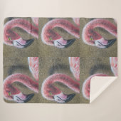 Vogel-Flamingo-Rosa versieht des Sherpadecke (Vorderseite (Horizontal))