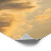 Vögel fliegen bei Sonnenuntergang Poster (Ecke)