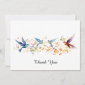 Vögel fliegen Grafikmuster Dankeskarte (Vorderseite)