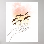 Vögel fliegen poster (Vorne)