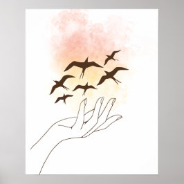 Vögel fliegen poster