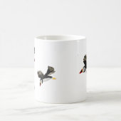 Vögel fliegen Puffin Spaß Kaffeetasse (Mittel)