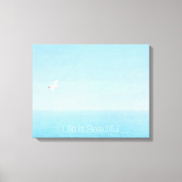 Vogel fliegen über den Ozean in Hawaii Inspiration Leinwanddruck