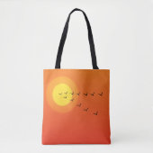 Vögel fliegen zur Sonne Tasche (Vorderseite)