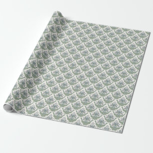 Vögel floral: Charmantes nahtloses Muster Geschenkpapier