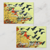 Vogel-Flying-Herbstfarben Visitenkarte (Vorne/Hinten)