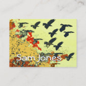 Vogel-Flying-Herbstfarben Visitenkarte (Rückseite)