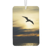 Vogel Flying Silhouette Sunset Personalisiert Autolufterfrischer (Rückseite)