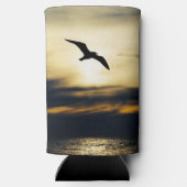 Vogel Flying Silhouette Sunset Personalisiert Selters Dosenkühler (Rückseite)
