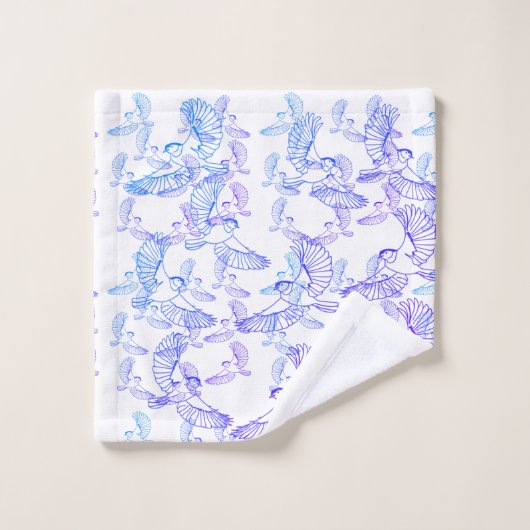 Vögel Flying Vogelmuster Badhandtuch Set (Waschlappen)