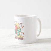 Vögel fressen Frosch Gib niemals auf Kaffeetasse (VorderseiteRechts)