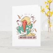 Vögel fressen Frosch Gib niemals auf Karte (Gelbe Blume)