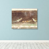 Vögel fressen Nüsse Leinwanddruck (Insitu (Holzboden))