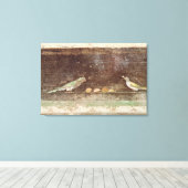 Vögel fressen Nüsse Leinwanddruck (Insitu (Holzboden))