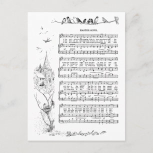 Vögel, Frühlings- und Osterlied Feiertagspostkarte