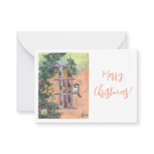 Vogel füttern Geschenknotizkarte