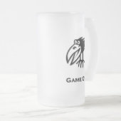 Vogel Game On Mattglas Bierglas (VorderseiteRechts)