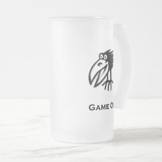 Vogel Game On Mattglas Bierglas (VorderseiteRechts)