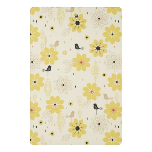 Vogel-Garten Mini Klemmbrett (Rückseite)