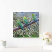 Vögel - Geflügel Quadratische Wanduhr (Zuhause)