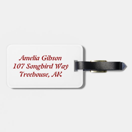 Vogel Gepäckanhänger (Rückseite horizontal)