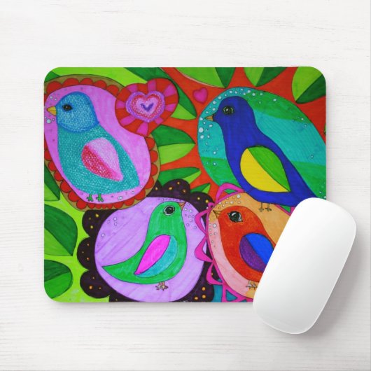 Vogel-gerade-wanna-sein-frei… Mousepad (Mit Mouse)