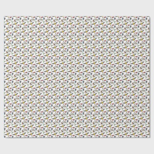 Vögel! Geschenkpapier (Flach)