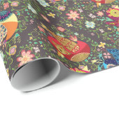 Vögel Geschenkpapier (Rolleneckpunkt)