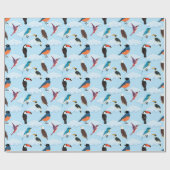 Vögel Geschenkpapier (Flach)