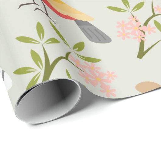 Vögel geschenkpapier (Rolleneckpunkt)