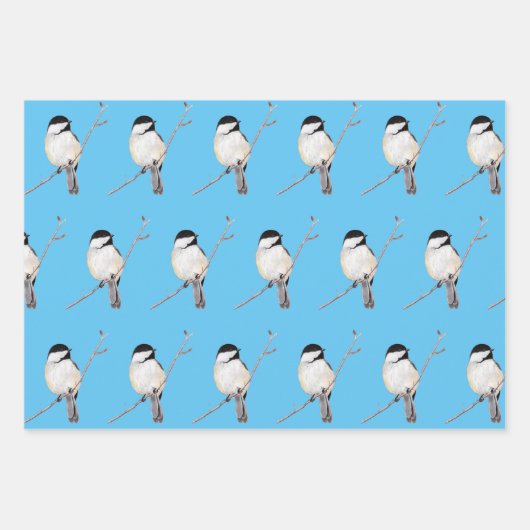 Vögel Geschenkpapier Set (Vorderseite)