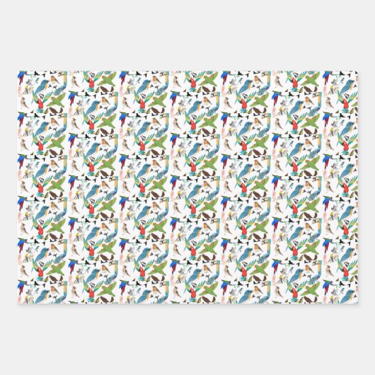 Vögel Geschenkpapier Set (Vorderseite 2)