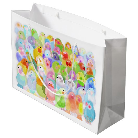 Vögel! Geschenktüte (Rückseite Schrägansicht)