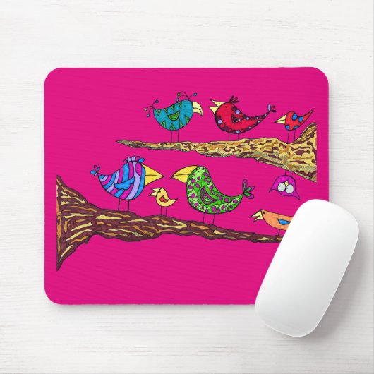 Vogel-Gesprächs-Mausunterlage Mousepad (Mit Mouse)