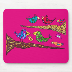 Vogel-Gesprächs-Mausunterlage Mousepad