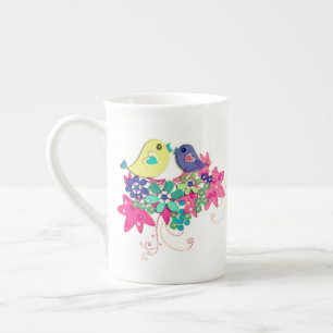 Vögel, Glas-Espressotasse Porzellantasse