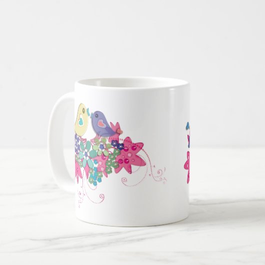 Vögel, Glas Kaffeetasse (Vorderseite Links)