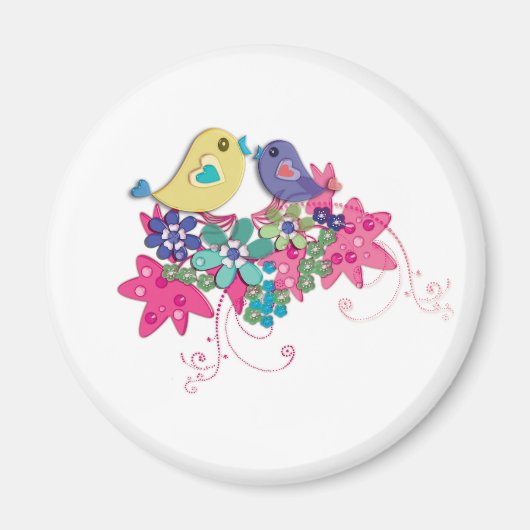 Vögel, Glas Magnet (Vorne)