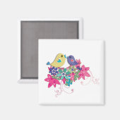 Vögel, Glas Magnet (Vorderseite/Rückseite)
