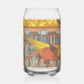 Vögel, Goldene Fasanen & Hochzeitsstil Dosenglas (Vorderseite)