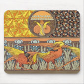 Vögel, Goldene Fasanen & Hochzeitsstil Mousepad (Vorne)