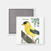 Vogel: Goldfinch Magnet (Vorderseite/Rückseite)