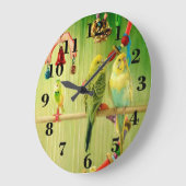 Vögel Große Wanduhr (Winkel)