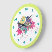 Vögel Große Wanduhr (Winkel)