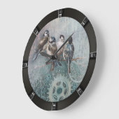 Vögel Große Wanduhr (Winkel)