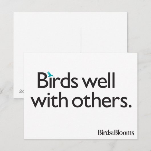 Vögel gut mit anderen postkarte (Vorne/Hinten)