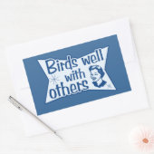 Vögel gut mit anderen rechteckiger aufkleber (Umschlag)