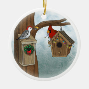 Vogel-Haus-Feiertag Keramikornament
