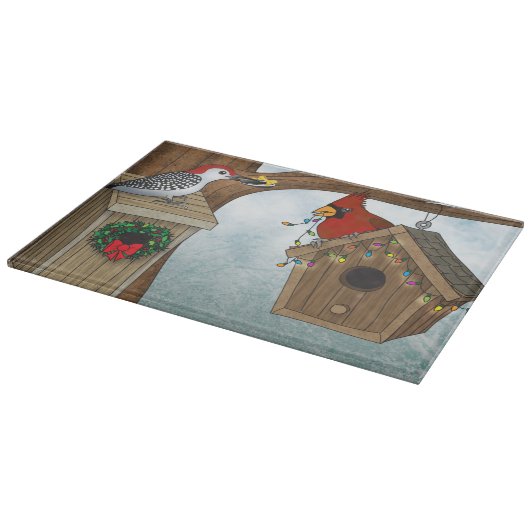 Vogel-Haus-Feiertag Schneidebrett (Ecke)